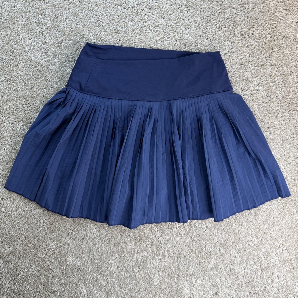 Gilly Hicks Skirt Womens S Blue Athletic Pleated Stretch Pull On Gym Training